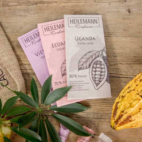 Heilemann-Ursprungsschokoladen Heilemann Ursprungsschokoladen Vietnam, Ecuador und Uganda
