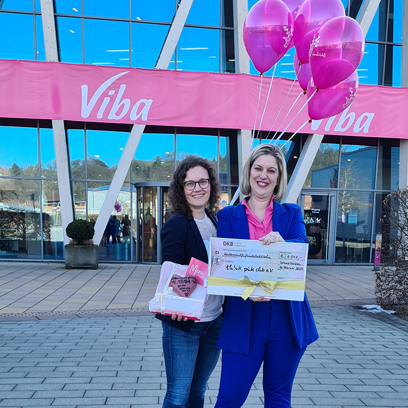 Viba und think pink vor der Nougat-Welt