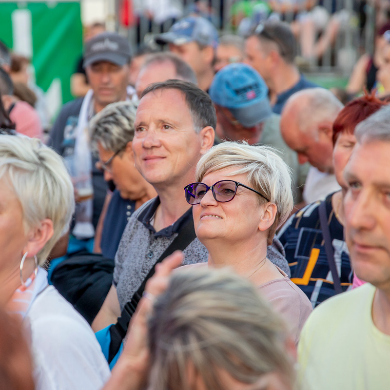 Fans Fans schauen begeistert auf die Bühne