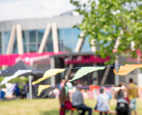 Details Wimpel wehen im Wind