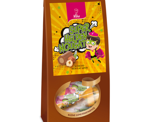 Viba-Superhelden-Nougat-Beutel-orange-fuer-Kinder Viba Superhelden Nougat orange