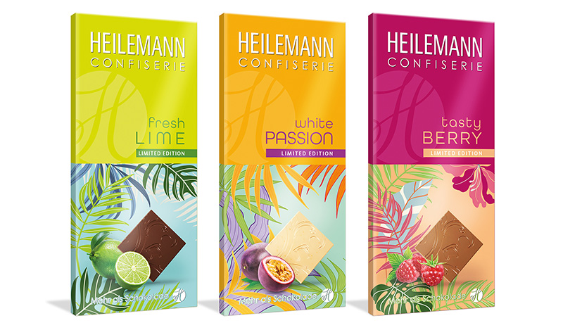 Drei neue Sommer-Schokoladen von HEILEMANN