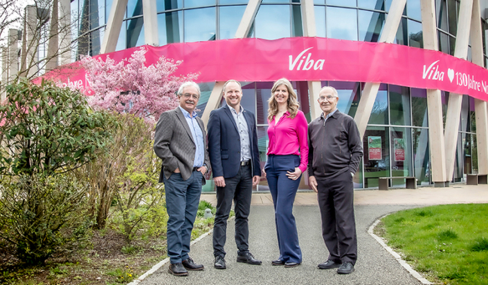 Viba-Gruppe-Geschäftsführer Viba Geschäftsführung Holger Storch, Marko Falk, Corinna Wartenberg und Karl Heinz Einhäuser