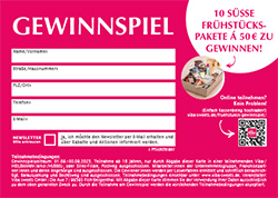 Gewinnspielkarte Viba Nougat zum Frühstück Gewinnspielkarte Nougat zum Frühstück
