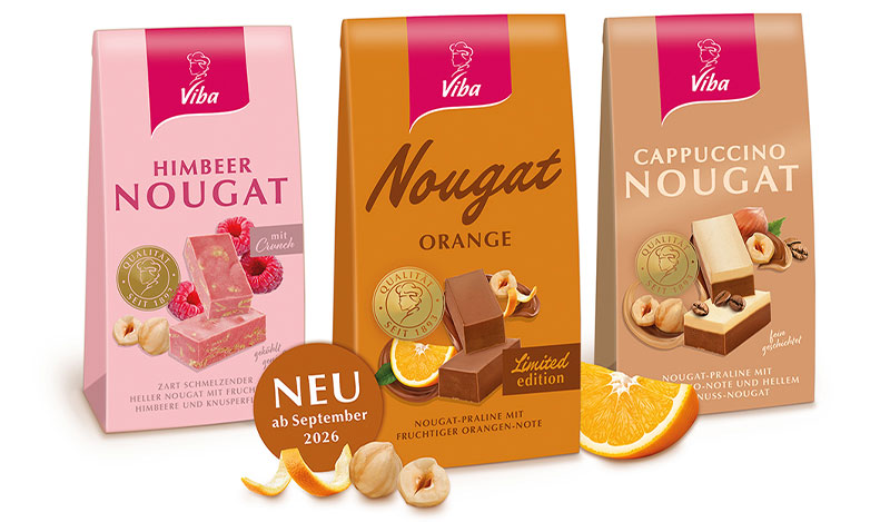 Limited Editions 2026 Himbeer, Orangen- und Cappuccino Nougat