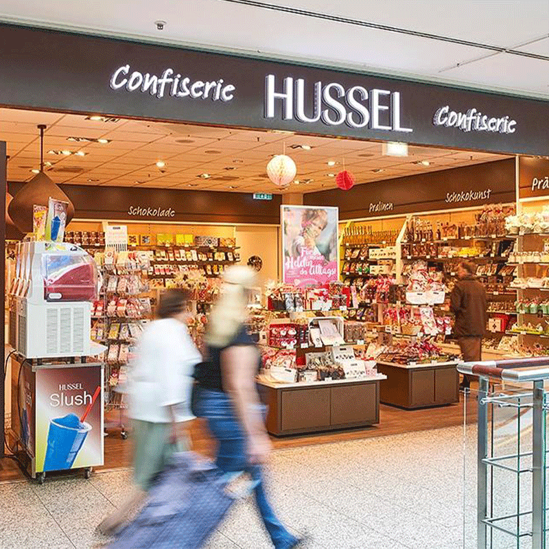 Confiserie HUSSEL Blick in eine HUSSEL Confiserie Filiale